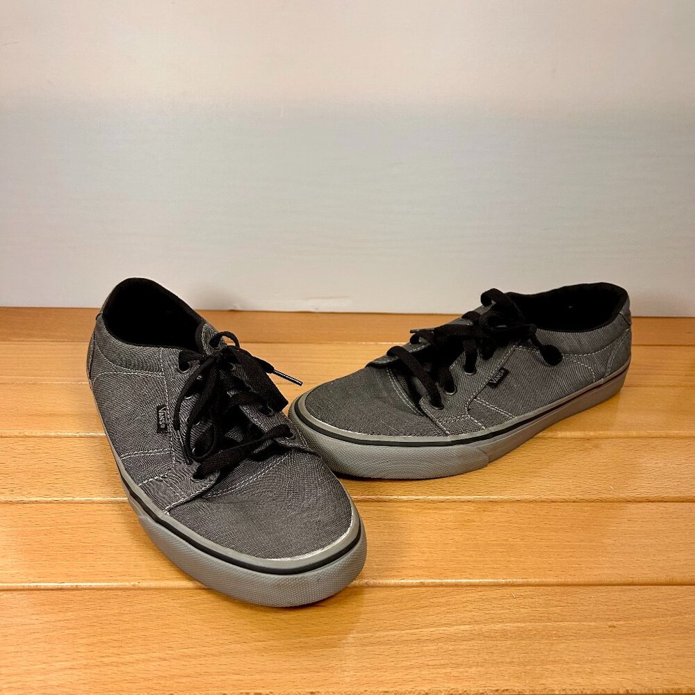 Vans Bishop Textile Black Gray Sneakers Men's Size 9.5